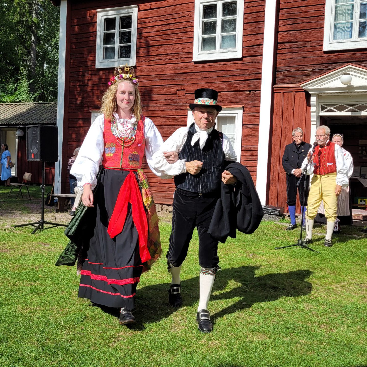 Brudparet under festligheterna